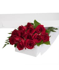 One Dozen Red Roses in a Gift Box