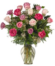 Pink Purple Flowers - Vase Roses