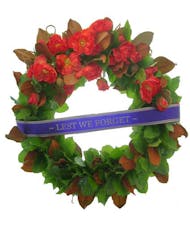 Lest We Forget Wreath with Poppies