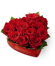 Red Rose Heart Box