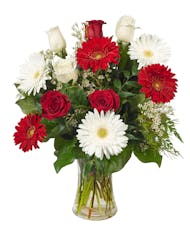 Red White Flowers - Gathering Vase