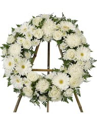 White Flowers - Standing Wreath