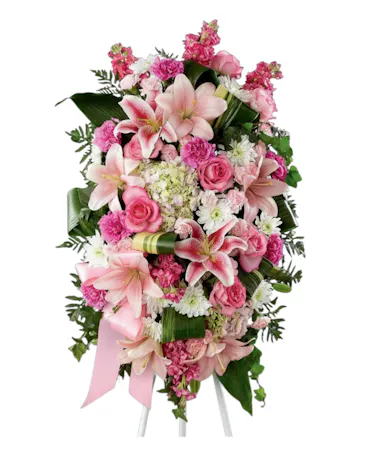 Pink and Green Standing Spray