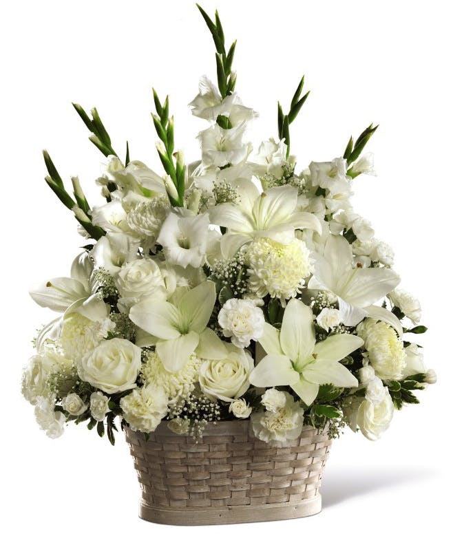 Peaceful Passage White Funeral Flowers - Ital Florist