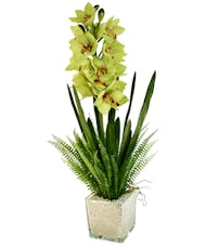 Green Artificial Cymbidium Orchids
