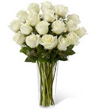 White Roses Arranged in a Vase